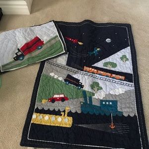 Pbk toddler quilt and sham